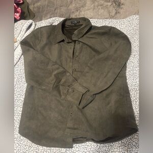 Velvet Heart Olive Green Shirt with Collar